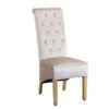 Sofia Cream & Gold Square Knocker Dining Chair Set of 2