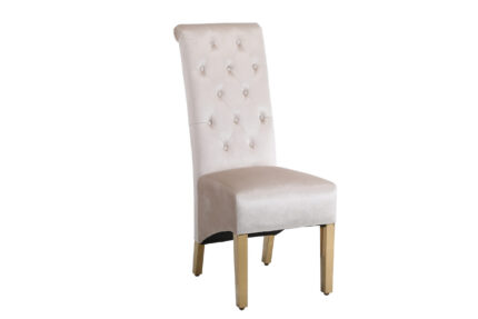 Sofia Cream & Gold Square Knocker Dining Chair Set of 2