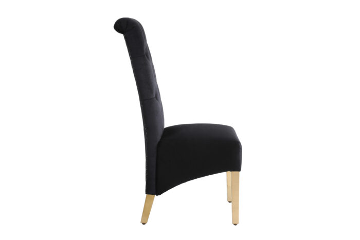 Sofia Black & Gold Square Knocker Dining Chair Set of 2