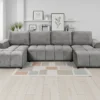 Shanghai Luxury Grey U Shape Corner Sofabed