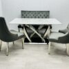California Grey Marble180cm Dining Table