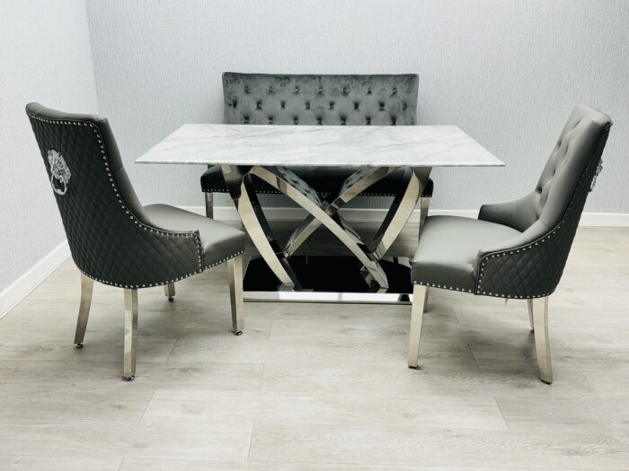 California Grey Marble160cm Dining Table
