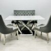 California Grey Marble160cm Dining Table