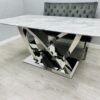 California Grey Marble160cm Dining Table