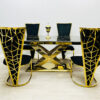 Vienna Black & Gold Dining Chair Set of 2