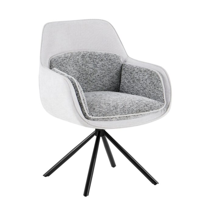 Florence 360 Grey Swivel Chair Set of 2