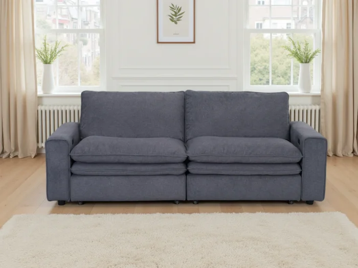 FlorenceCloudElectricSofaGrey1 Florence Cloud Grey Electric Sofa