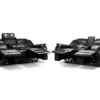 Galaxy Tech Electric Recliner Sofa Black 3+2 Set