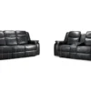 Galaxy Tech Electric Recliner Sofa Black 3+2 Set