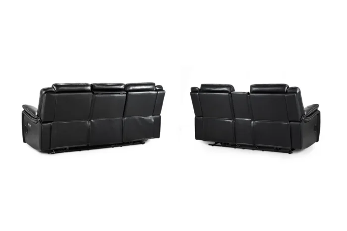 Galaxy Tech Electric Recliner Sofa Black 3+2 Set