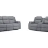 Galaxy Tech Electric Recliner Sofa Grey Fabric 3+2 Set