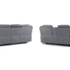 Galaxy Tech Electric Recliner Sofa Grey Fabric 3+2 Set