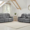 Galaxy Tech Electric Recliner Sofa Grey 3+2 Set