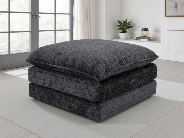 Solaya Sofa Black Footstool