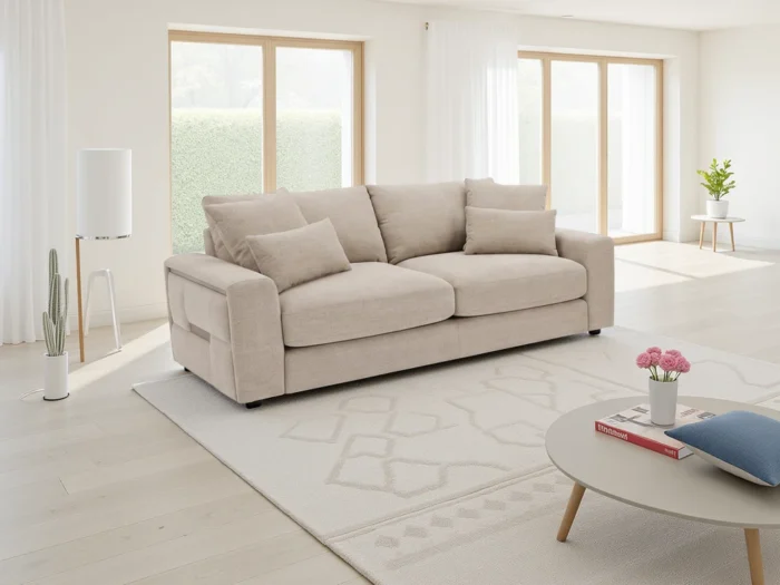 Jupiter Sofa Beige 3 Seater