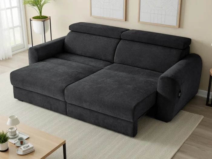 Dakota Electric Sofabed Black 3 Seater