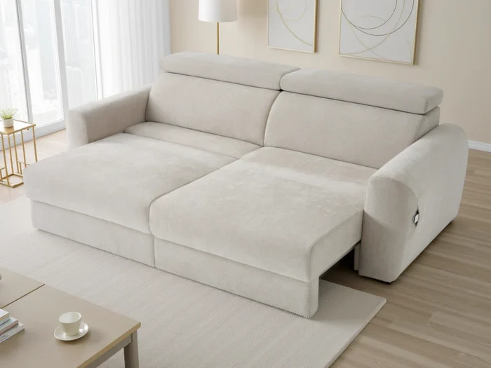 Dakota Electric Sofabed Beige 3 Seater