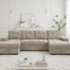 Palermo Sofabed Beige U Shape Corner