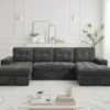 Palermo Sofabed Grey U Shape Corner