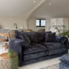 Solaya Sofa Black 3 Seater