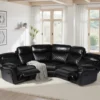 Myra Recliner Sofa Black Large Corner