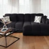 Jacob Sofa Black Right Hand Facing Corner