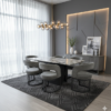 Lina Grey Dining Chair  Grey Metal Base Set of 2