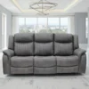 Leon Electric Recliner Sofa Grey 3 Seater
