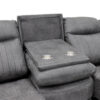 Leon Electric Recliner Sofa Grey 3 Seater