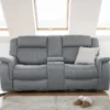 Linden Electric Recliner Sofa Grey 2 Seater