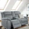 Linden Electric Recliner Sofa Grey 2 Seater