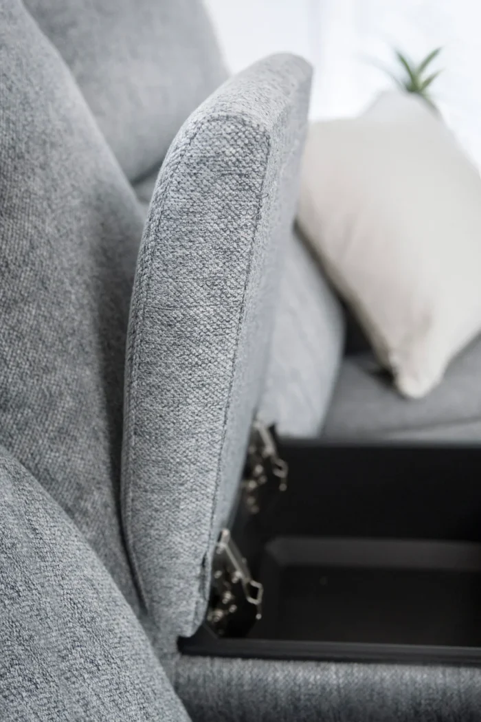Linden Electric Recliner Sofa Grey 2 Seater