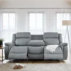 Linden Electric Recliner Sofa Grey 3 Seater