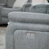 Linden Electric Recliner Sofa Grey 3 Seater