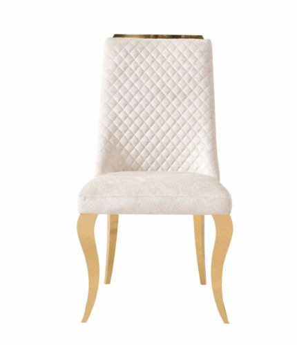 Roxby Cream & Gold Dining Chair Set of 2