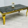 Sofia Black & Gold Marble Coffee Table
