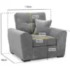 Maxwell Sofa Grey Armchair