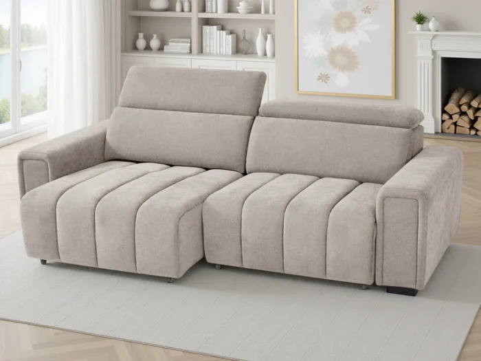 Molly Electric Sofabed Beige 3 Seater