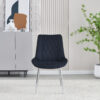 Mortiz Black Velvet Dining Chair Set of 2