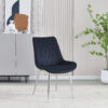Mortiz Black Velvet Dining Chair Set of 2