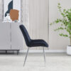 Mortiz Black Velvet Dining Chair Set of 2
