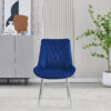 Mortiz Navy Velvet Dining Chair Set of 2