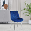 Mortiz Navy Velvet Dining Chair Set of 2