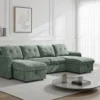 Moscow Sofabed Green U Shape Corner