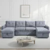 Moscow Sofabed Grey U Shape Corner