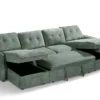 Moscow Sofabed Green U Shape Corner