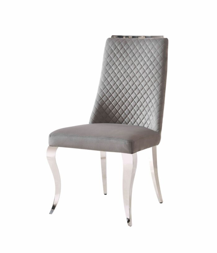 Roxby Grey and Chrome Dining Chair