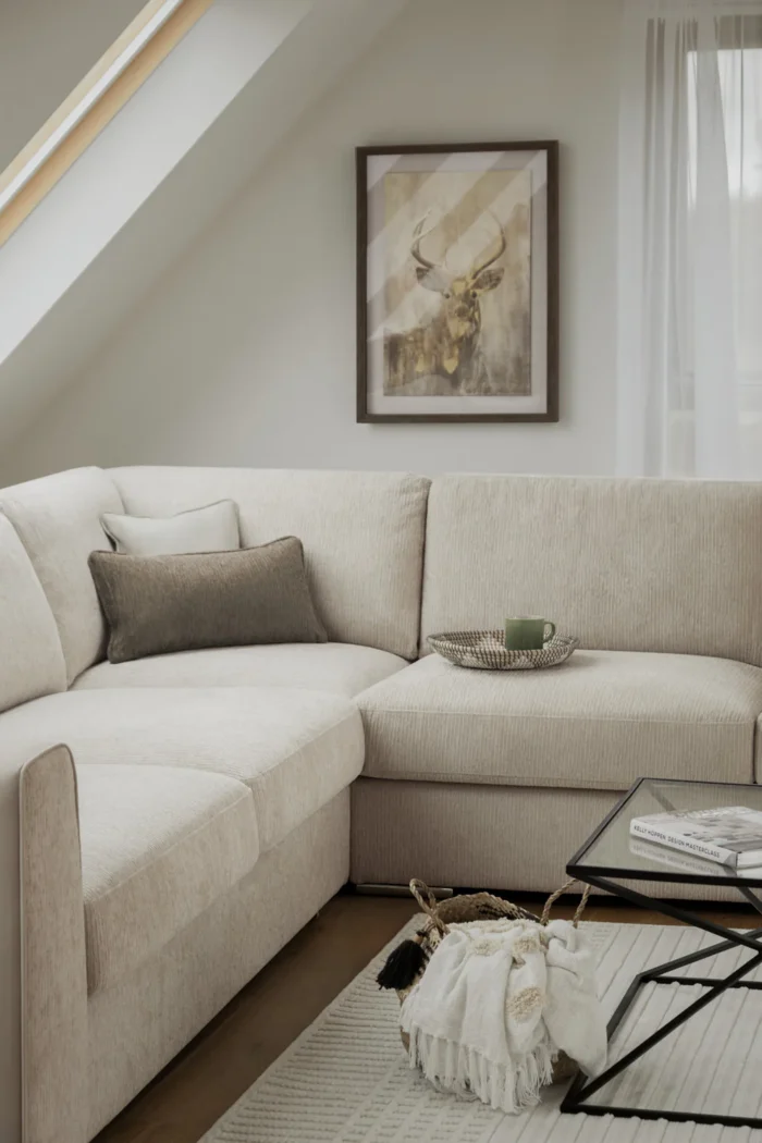 Naples Sofa Beige Large Corner