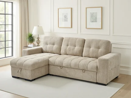 PalermoBeige-2 Palermo Universal Corner Sofabed Beige
