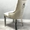 Valencia Mink Chrome Leg Dining Chair Set of 2